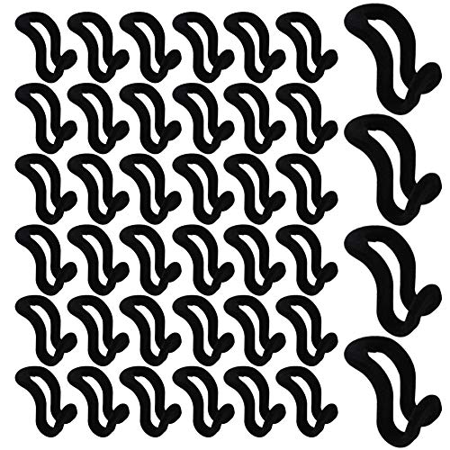WARMBUY Cascading Hanger Connector Hooks for Closet Space Saving, Black, 40 Pieces
