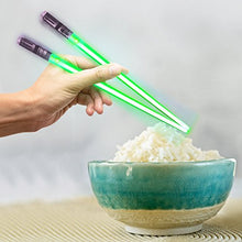Load image into Gallery viewer, Chop Sabers Light Up Lightsaber Chopsticks, Green Pair

