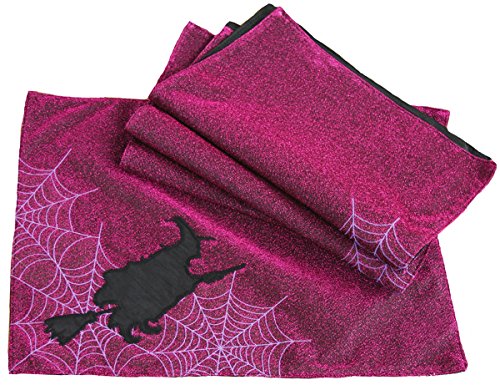Xia Home Fashions Witching Hour Halloween Placemats, 13 by 18, Purple, Set of 4