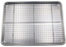 Load image into Gallery viewer, Checkered Chef Baking Sheet with Wire Rack Set 13&quot; x 18&quot; - Single Set w/ Half Sheet Pan &amp; Stainless Steel Oven Rack for Cooking

