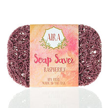 Load image into Gallery viewer, Aira Soap Saver - Soap Dish &amp; Soap Holder Accessory - BPA Free Shower &amp; Bath Soap Holder - Drains Water, Circulates Air, Extends Soap Life - Easy to Clean, Fits All Soap Dish Sets - Raspberry
