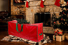 Load image into Gallery viewer, Christmas Tree Storage Bag - Stores a 9-Foot Artificial Xmas Holiday Tree. Durable Waterproof Material to Protect Against Dust, Insects, and Moisture. Zippered Bag with Carry Handles. (Red)
