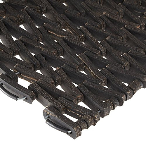 Durable Durite Recycled Tire-Link Outdoor Entrance Mat, Herringbone Weave, 36