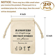 Load image into Gallery viewer, Whaline Fall Bachelorette Hangover Kit Bags 20 Pcs Cotton Recovery Kit Bags Muslin Drawstring Bag for Bridal Shower Wedding Party Gift Decoration(4&quot; x 6&quot;)
