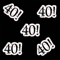 40! Birthday Deco FETTI (24 Piece/PKG)