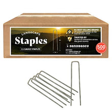 Load image into Gallery viewer, Sandbaggy 500 Pack - Anchor Staples Fabric Pins for Landscape Fabric

