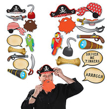 Load image into Gallery viewer, Beistle Pirate Photo Fun Signs, 7&quot;-10.75&quot;, 12 Signs In Package
