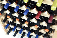 Load image into Gallery viewer, sfDisplay.com,LLC. Modular Wine Rack Beechwood 32-96 Bottle Capacity 8 Bottles Across up to 12 Rows Newest Improved Model (64 Bottles - 8 Rows)

