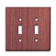 Load image into Gallery viewer, Mahogany Straight Grain - Decor Double Switch Plate Cover Metal
