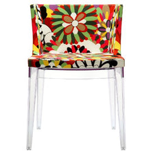 Load image into Gallery viewer, Modway Flower Vintage Modern Acrylic Upholstered Fabric Kitchen and Dining Room Chair in Clear
