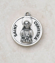 Load image into Gallery viewer, Sterling Patron Saint Christina Medal

