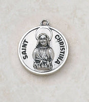 Sterling Patron Saint Christina Medal