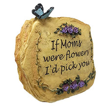 Load image into Gallery viewer, BANBERRY DESIGNS Mom Message Rock - Butterflies &amp; Flowers Decorations and Mom Poem - Gifts for Her - Birthday Gifts for Mom - Mother-in-Law - Approximately 3 1/2&quot; H
