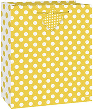 Load image into Gallery viewer, Unique Industries, Medium Gift Bag, 9 x 7 inches - Yellow Polka Dot
