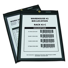 Load image into Gallery viewer, C-Line Shop Ticket Holders, Stitched, One Side, 9 x 12 Inches, 25 per Box (45912), Clear/Black
