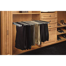 Load image into Gallery viewer, Rev-A-Shelf PSC-3014CR 30-Inch Steel Closet Pullout Trouser Pants Rack Space Saving Storage Organizer for 16 Pairs of Pants, Chrome
