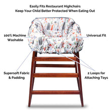 Load image into Gallery viewer, Suessie Shopping Cart Cover and High Chair Cover, Forest Animals
