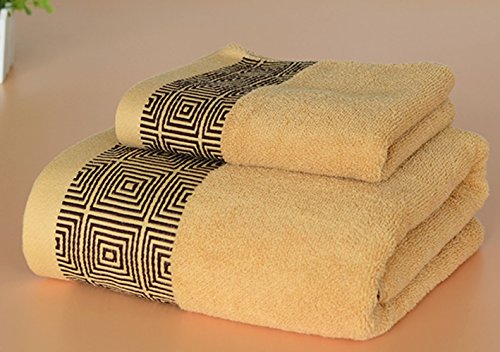 Bath Towels Top Estore Cotton Absorbent Shower Towel (Brown)
