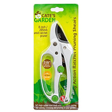 Load image into Gallery viewer, Cate&#39;s Garden Ratchet Pruning Shears 8 Easy Action Anvil-Type Pruners Designed for Effortless Trimming of Hedges and Tree Limbs - Heavy Duty SK5 High Carbon Blades for Long-Lasting Durability
