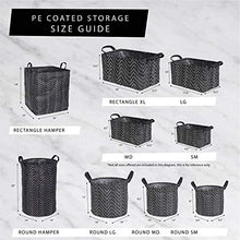 Load image into Gallery viewer, DII Laundry Storage Collection Cabana Stripe Collapsible and Waterproof Bins, Assorted Rectangle, Black, 3 Piece

