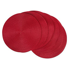Load image into Gallery viewer, DII Classic Woven Round Placemat, 15&quot; Diameter, Tango Red
