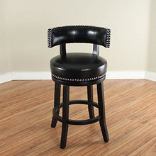 Load image into Gallery viewer, Monsoon Pacific Mossoro Swivel Leather Counter Stool, Black

