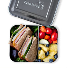 Load image into Gallery viewer, LunchBots Large Trio Stainless Steel Lunch Container -Three Section Design for Sandwich and Two Sides - Metal Bento Lunch Box for Kids or Adults - Eco-Friendly - Stainless Lid - All Stainless
