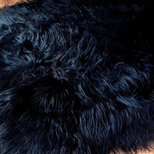 Load image into Gallery viewer, Shaggy Mongolian Sheepskin Faux Fur Throw Blanket Luxury Faux Fur Black Shag Minky Cuddle Fur Lining 48&quot;x60&quot;
