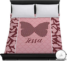 Load image into Gallery viewer, RNK Shops Polka Dot Butterfly Duvet Cover - Full/Queen (Personalized)
