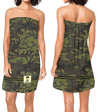 Load image into Gallery viewer, YouCustomizeIt Green Camo Spa/Bath Wrap (Personalized)
