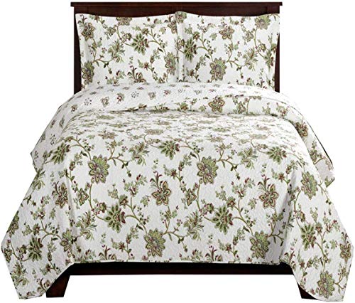 Royal Hotel Carrie Full Size, Over-Sized Coverlet 7pc Bedding Set, Luxury Microfiber Printed Quilt