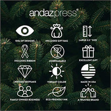 Load image into Gallery viewer, Andaz Press Family Metal Christmas Ornament, Monogram Letter N, Rustic Wood, 1-Pack, Includes Ribbon and Gift Bag
