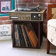 Load image into Gallery viewer, Way Basics Vinyl Record Storage Cube, Espresso
