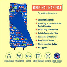 Load image into Gallery viewer, Wildkin Original Nap Mat with Pillow for Toddler Boys and Girls, Measures 50 x 20 x 1.5 Inches, Ideal for Daycare and Preschool, Mom&#39;s Choice Award Winner, BPA-Free, Olive Kids (Heroes)
