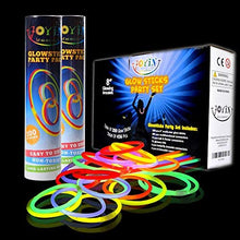 Load image into Gallery viewer, JOYIN Glow Sticks Bulk 200 8&quot; Glowsticks (Total 456 PCs 7 Colors); Bracelets Glow Necklaces Glow-in-The-Dark Light-up July 4th Christmas Halloween Party Supplies Pack, New Year Eve Party 2020
