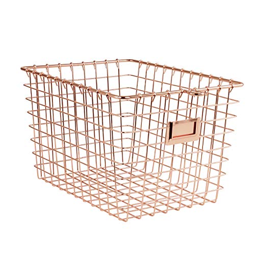Spectrum Diversified Wire Storage Basket, Small, Copper