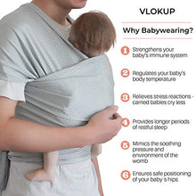 Load image into Gallery viewer, Vlokup Baby Wrap Sling Carrier for Newborn, Infant, Toddler, Kid | Breathable Lightweight Stretch Mesh Water Sling | Nice for Summer, Pool, Beach, Swimming | Perfect Shower Gift Champagne

