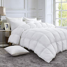 Load image into Gallery viewer, Luxurious 800 Thread Count HUNGARIAN GOOSE DOWN Comforter Duvet Insert - King / Cal King Size, 75 oz. Fill Weight, Premium Baffle Box, 100% Egyptian Cotton Cover (White)
