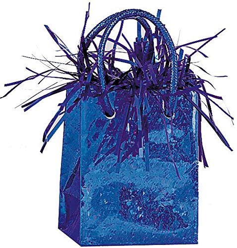 Gift Bag Shaped Royal Blue Balloon Weight