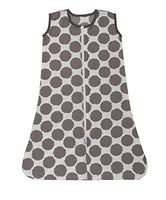 Bacati - Muslin Ikat Dots Sleeping Bag (Wearable Blankets) (Small, Grey)
