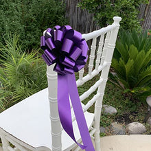 Load image into Gallery viewer, Big Decorative Purple Ribbon Pull Bows with Long Tails - 9&quot; Wide, Set of 6, Easter, Cancer Awareness, Fundraiser, Memorial, Christmas, Mardi Gras, Wedding, Reception, Anniversary, Birthday, Party
