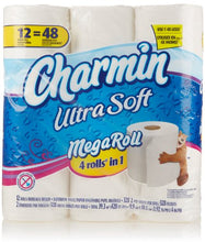 Load image into Gallery viewer, Charmin Ultra Soft Mega Roll Toilet Paper, 12 Count
