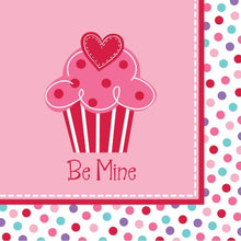 Load image into Gallery viewer, Heart Cupcake Beverage Napkins (18ct)
