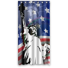 Load image into Gallery viewer, FUNNY KIDS&#39; HOME Fashion Design Waterproof Polyester Fabric Bathroom Shower Curtain Standard Size 36(w) x72(h) with Shower Rings - The Statue of Liberty National Flag

