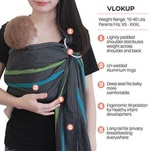 Load image into Gallery viewer, Vlokup Baby Sling Ring Sling Carrier Wrap | Extral Soft Lightweight Cotton Baby Slings for Infant, Toddler, Newborn and Kids | Great Gift, Lightly Padded Adjustable Nursing Cover Cloud
