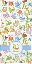 Load image into Gallery viewer, YouCustomizeIt Animal Alphabet Bath Towel (Personalized)
