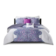 Load image into Gallery viewer, Intelligent Design - Mila Comforter Set Full/Queen Size - Purple, Medallion  5 Piece Bed Sets  All Season Ultra Soft Microfiber Teen Bedding - Perfect For Dormitory-Great For Guest and Girls Bedroom
