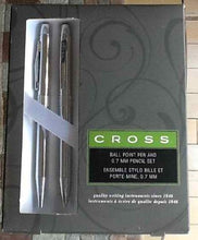 Load image into Gallery viewer, Cross Porte-Mine Ball Point Pen and .7mm Pencil Set Chrome
