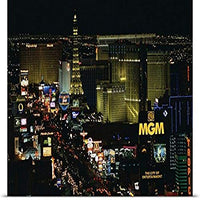 GREATBIGCANVAS Entitled City lit up at Night, The Strip, Las Vegas, Clark County, Nevada Poster Print, 60