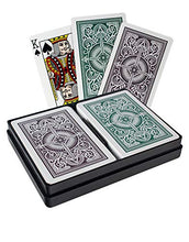 Load image into Gallery viewer, KEM Arrow Green and Brown, Bridge Size- Standard Index Playing Cards (Pack of 2)
